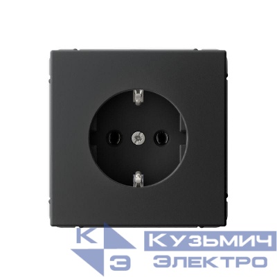 Розетка ArtGallery 16А с заземл. механизм карбон SE GAL001043