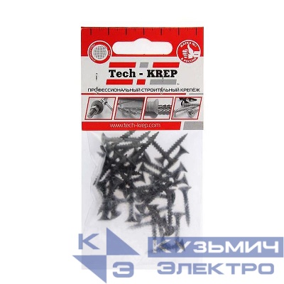 Саморез 3.5х25 гипсокартон-металл (уп.40шт) пакет Tech-Krep 102378