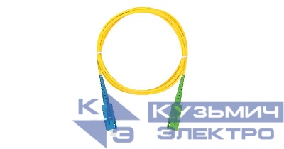 Шнур волоконно-оптический переходной одномод. 9/125мкм стандарта OS2SC/UPC-SC/APC одинарный LSZH нг(A)-HFLTx 2мм желт. 1м NIKOMAX NMF-PC1S2C2-SCU-SCA-001