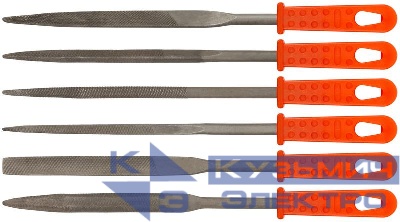 Надфиль пластмассовый ручка 5х140/70мм 6шт FIT 42160