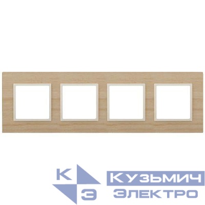 Рамка 4-м 14-5304-11 дерево Elegance клен+сл. кость ЭРА Б0034588