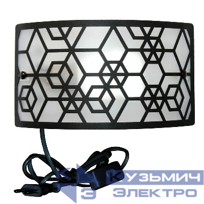 Светильник "Нордика" 250х140 НББ 06-40 М42 держ. винт/шнур черн. (ИМ) настенный черн. муар Элетех 1005405244