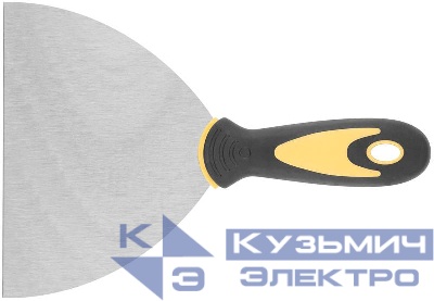 Шпатель нерж. сталь прорезиненная ручка 6дюйм (150мм) FIT 06698