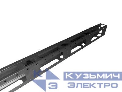 Кабельный органайзер 19", 42U, металлический, вертикального типа, с крышкой, черн "А"