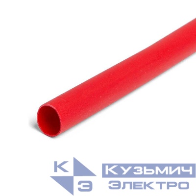 Трубка термоусадочная ТНТ-16/8 в метровой нарезке красн. (уп.10м) КВТ 82989