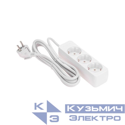 Удлинитель 3х3м с заземл. 3х0.75 бел. PROCONNECT 13-4209