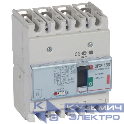 Выключатель автоматический 4п 63А 36кА DPX3 160 термомагнитн. расцеп. Leg 420093