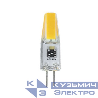 Лампа светодиодная PLED-G4 COB 3Вт капсульная 3000К тепл. бел. G4 240лм 220В JazzWay 2857446