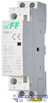Контактор модульный ST-25-11 1НО+1НЗ 2.2Вт 1мод. монтаж на DIN-рейку F&F EA13.001.002