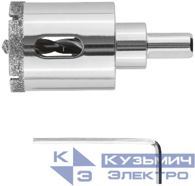 Коронка кольцевая алмазная по керамограниту камню и кафелю 35х70мм с центровочным сверлом FIT 16216