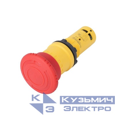 Кнопка аварийного останова SB7 моноблочная 22мм d40 повернуть для возвр. пластик 1НО+1НЗ красн. SE SB7ES545P