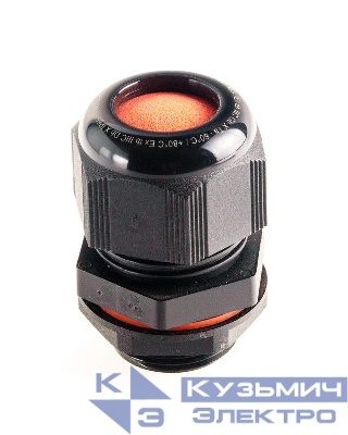 Ввод кабельный взрывозащ. М25х1.5 с уплотнением для нагреват. кабеля 12х6 с уплотнит. кольцом и контргайкой полиамид Extherm BM-X6S-L