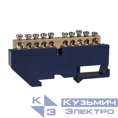 Шина нулевая с изолятором OptiKit BB-D-PE-DIN-12-6х9 желт. КЭАЗ 277839