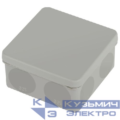 Коробка распаячная двухкомпонентн. 100х100х50 HF стойкая к УФ KOR-100-100-50-9g-2MP сер. ЭРА Б0060291