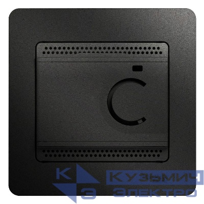 Термостат Glossa электронный для теплого пола с датчиком 10А в сборе антрацит SchE GSL000738