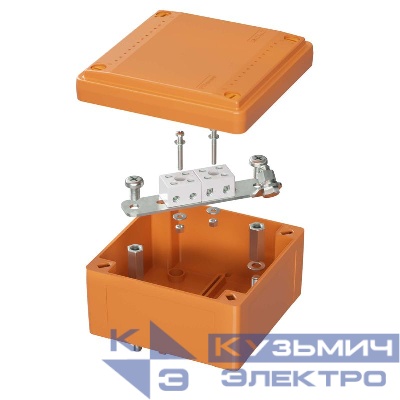 Коробка ответвительная FS 100х100х50мм IP56 4п 450В 6А 4кв.мм с гладкими стенками и клеммниками пластик. DKC FSB10404
