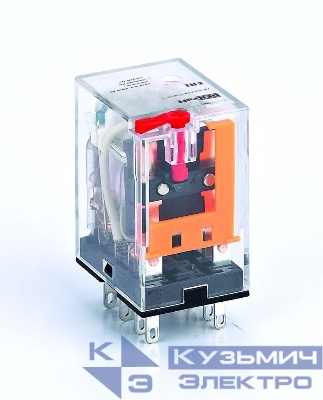 Реле промежуточное ПР-102 5А 48В AC 2 конт. с LED-индикацией и TEST фукц. DEKraft 23859DEK