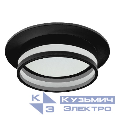 Светильник DL502 15Вт 230В GX53 потолочн. встраив. круг без лампы черн. LUNA FERON 51090