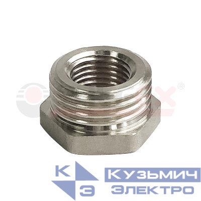 Футорка никелированная НР 3/8дюйм-ВР 1/4дюйм (700/10) VALFEX VF.581.N.038.014