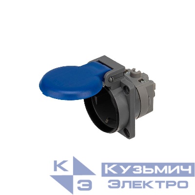 Розетка влагозащ. с крышкой с/з скрытая установка16А IP54 каучук Rexant 111-008