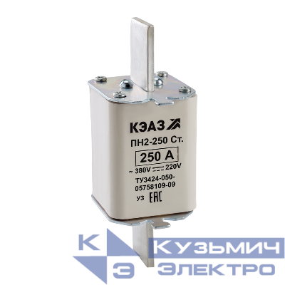 Вставка плавкая ПН2 250 С 100А У3 КЭАЗ 120117