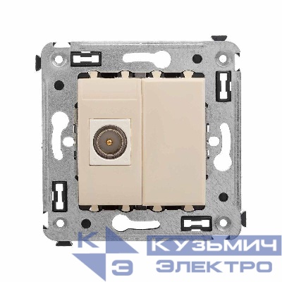 Розетка телевизионная одиночная TV СП Avanti "Ванильная дымка" DKC 4405503