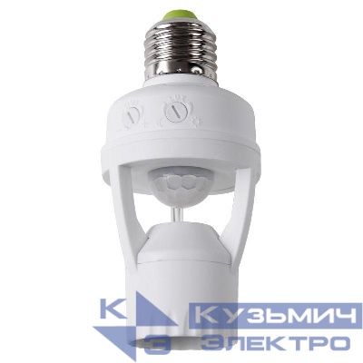 Датчик движения в патрон E27 ДДП 01 360град. 60Вт 10-2000Лк 7м 10-300сек Rexant 11-9203