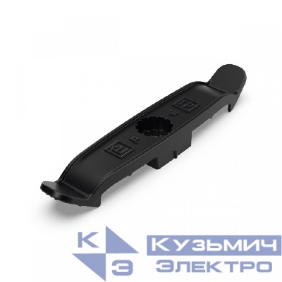Держатель плоского кабеля двусторонний для прямого монтажа на 4 места черный (770 шт/кор) Промрукав