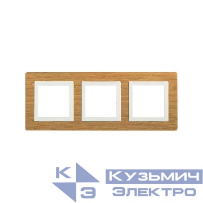 Рамка 3-м 6мод. Avanti натуральн. дерево беленый дуб DKC 4400846