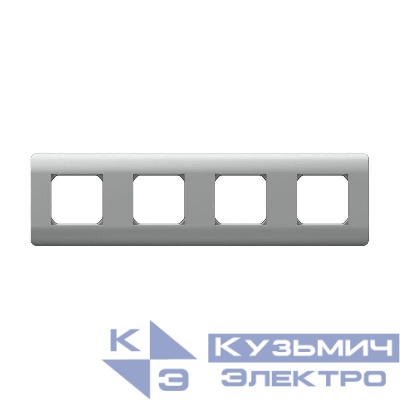 Рамка 4-м NEW3-E универс. серебр. CHINT 431439