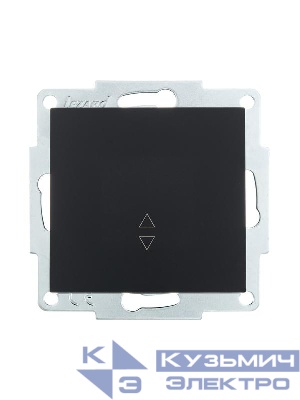 Переключатель проходной 1-кл. СП Vesna механизм черн. бархат LEZARD 742-4288-105