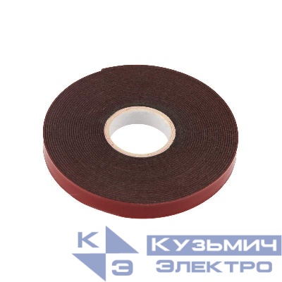 Скотч двухсторонний 9ммх5м красн. на сер. основе Rexant 09-6009