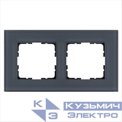 Рамка 2-м G-Glass стекло маренго Jasmart G1002GC