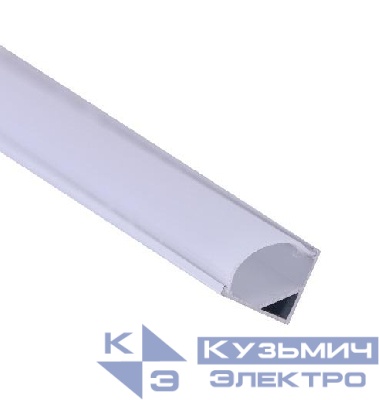 Профиль накладной угловой PAL 1616 (комплект 2м; 2глухих заглушки; рассеиватель матов.; 4клипсы крепежных) JazzWay 5049888