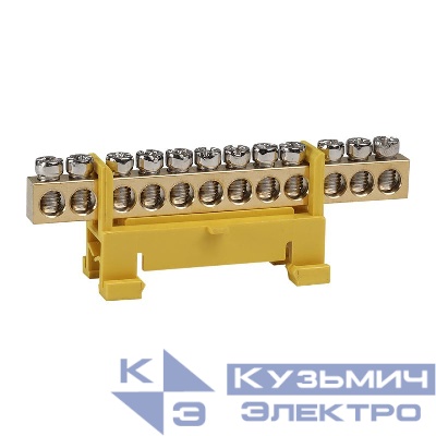 Шина нулевая тип Стойка OptiKit BB-S-PE-DIN-12-6х9 желт. КЭАЗ 277834