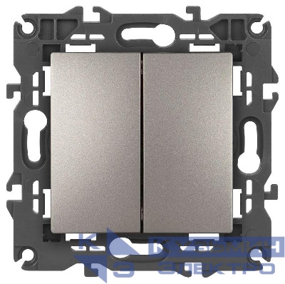 Переключатель 2-кл. Elegance 14-1106-16 250В 10АХ титан Эра Б0065793