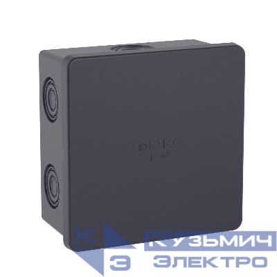 Коробка ответвит. с 6 кабельными вводами d20мм IP44 80х80х40мм черная DKC 53700B