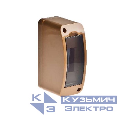 Щиток ОП Тусо 2мод. с верт. двер. 140х55х85мм корич. Рувинил 68302К