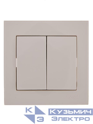 Выключатель 2-кл. СП Rain 10А IP20 бел. LEZARD 703-0202-101