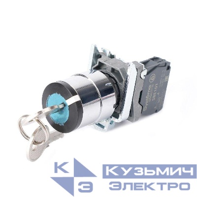 Переключатель модульный SB4 в сборе 22мм 2поз. с фиксацией ключ 1пол 1НО SE SB4BG21