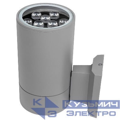 Светильник светодиодный архитектурный PWL-200110/30D 1х9Вт 3000К GR IP65 фасадный исполнение односторон. сер. Pro JazzWay 5042056