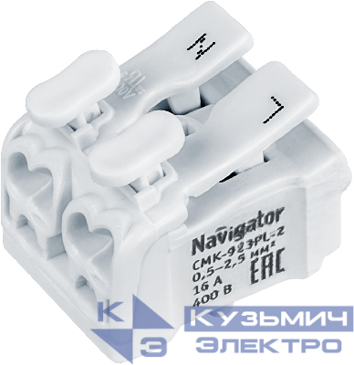 Клемма монтажная 61 690 NTC-CMK-923PL-2-50 (уп.50шт) Navigator 61690
