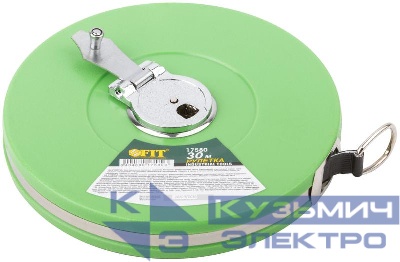 Рулетка 30м фибергласовая лента корпус пластик. зел. FIT 17580