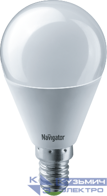 Лампа светодиодная 61 334 NLL-G45-8.5-230-4K-E14 8.5Вт шар матовая 4000К нейтр. бел. E14 680лм 176-264В Navigator 61334
