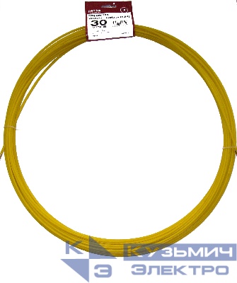 Устройство закладки кабеля (УЗК) 30м, стеклопруток с 1 сменным наконечником, d=4,5мм, желтый, Netko