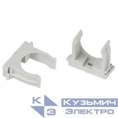 Держатель для труб (клипса) d32мм для прямого монтажа CLIP-32-G-MP сер. (уп.50шт) Эра Б0062106