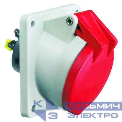 Розетка встраиваемая 32А 4п 3P+PE 6ч 400В IP44 85х85 Bals 12764