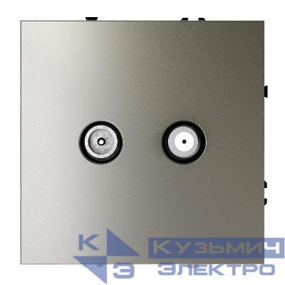 Розетка телевизионная оконечная TV + SAT 2-м СП S70 механизм шелк Voltum VLS060404