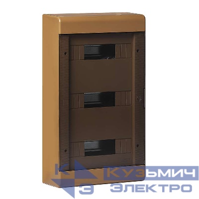 Щиток ОП Тусо 36мод. с двер. 520х303х117.5мм корич. Ruvinil 68036К