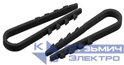 Дюбель-хомут для круглого кабеля 19-25мм черн. (уп.100шт) ЭРА Б0045086